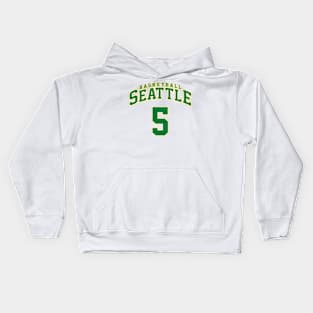 Seattle Basketball - Player Number 5 Kids Hoodie